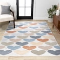 thumbnail image 1 of JONATHAN Y KIDS WASHABLE Dila Hearts Geometric Area Rug, 8 x 10, Ivory/Blue/Orange, 1 of 10
