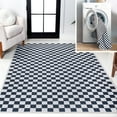 thumbnail image 1 of JONATHAN Y  Kassia Modern Cottage Checkerboard Washable Area Rug 4 X 6 - Dark Blue/White, 1 of 5