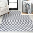 thumbnail image 1 of JONATHAN Y  Kassia Modern Cottage Checkerboard Washable Area Rug 4 X 6 - Purple Gray/White, 1 of 5