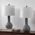 thumbnail image 1 of JONATHAN Y Katee 24.75" Modern Scandinavian Textured Resin/Metal Gourd LED Table Lamp, Gray (Set of 2), 1 of 5