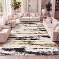 thumbnail image 1 of JONATHAN Y LONDON SHAG 8 x 10 Area Rug, Nova Bold Strie - Beige/Black/Yellow, SHG102A-8, 1 of 10