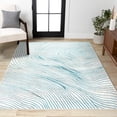 thumbnail image 1 of JONATHAN Y LUXOR Arlo Woodgrain Geometric Area Rug, 8 x 10, Ivory/Blue, 1 of 4