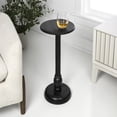 thumbnail image 1 of JONATHAN Y Leopold 24.5" Cottage Designer Mango Wood Pedestal Round Drink Table and Decorative End Table, Black, END3006C, 1 of 5