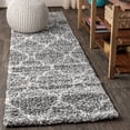 thumbnail image 1 of JONATHAN Y MALIBU SHAG 2 x 8 Runner Rug, Susa Ogee Moroccan Trellis - Light Gray/Ivory, MBS100A-28, 1 of 3