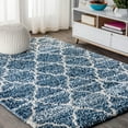 thumbnail image 1 of JONATHAN Y MALIBU SHAG Susa Ogee Moroccan Trellis Shag Indigo Blue/Ivory 8 ft. x 10 ft. Area Rug (MBS100B-8), 1 of 8