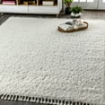 thumbnail image 1 of JONATHAN Y MERCER SHAG Mercer Shag Plush Tassel White 3 ft. x 5 ft. Area Rug (MCR100A-3), 1 of 9
