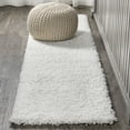 thumbnail image 1 of JONATHAN Y MERCER SHAG Mercer Plush Runner Rug, 2 x 8, White, 1 of 8