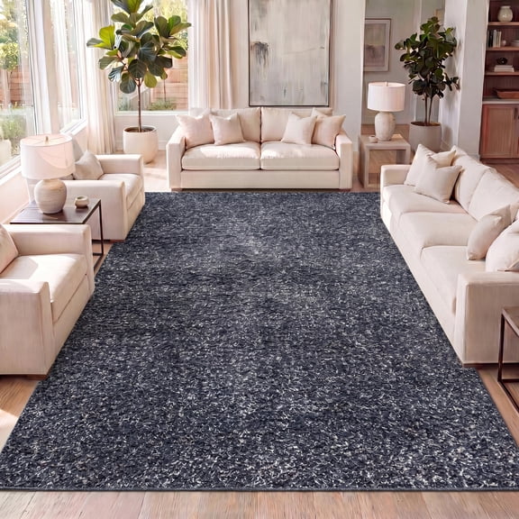 JONATHAN Y MERCER SHAG 5 x 8 Area Rug, Mercer Plush - Denim Blue, MCR106C-5