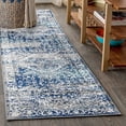 thumbnail image 1 of JONATHAN Y MODERN PERSIAN 2 x 8 Runner Rug, Vintage Medallion - Navy/Light Gray, MDP100B-28, 1 of 8
