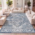 thumbnail image 1 of JONATHAN Y MODERN PERSIAN 5 x 8 Area Rug, Medallion - Navy/Light Gray, MDP100B-5, 1 of 8