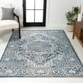 thumbnail image 1 of JONATHAN Y MODERN PERSIAN 9 x 12 Area Rug, Vintage Medallion - Navy/Light Gray, MDP100B-9, 1 of 4
