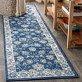 thumbnail image 1 of JONATHAN Y MODERN PERSIAN 2 x 8 Runner Rug, Vintage Moroccan Traditional - Navy/Light Gray, MDP101A-28, 1 of 8