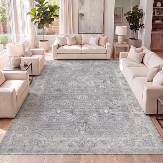 JONATHAN Y MODERN PERSIAN 5 x 8 Area Rug, Vintage Moroccan Traditional - Light Gray, MDP101B-5