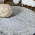 thumbnail image 1 of JONATHAN Y MODERN PERSIAN Vintage Moroccan Traditional Area Rug, 5'Round, Light Gray, 1 of 9