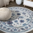 thumbnail image 1 of JONATHAN Y MODERN PERSIAN 6' Round Area Rug, Vintage Moroccan Traditional - Ivory/Blue/Red, MDP101D-6R, 1 of 9