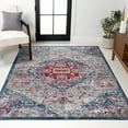 thumbnail image 1 of JONATHAN Y MODERN PERSIAN 5 x 8 Area Rug, Vintage Medallion - Red/Navy, MDP104A-5, 1 of 3