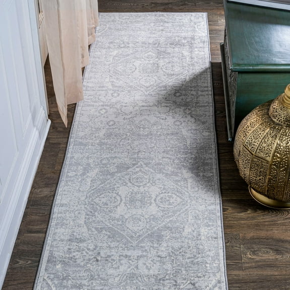 JONATHAN Y MODERN PERSIAN 2 x 10 Runner Rug, Vintage Medallion - Gray, MDP104B-210