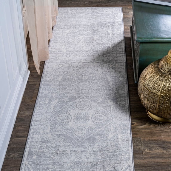 JONATHAN Y MODERN PERSIAN 2 x 8 Runner Rug, Vintage Medallion - Gray, MDP104B-28