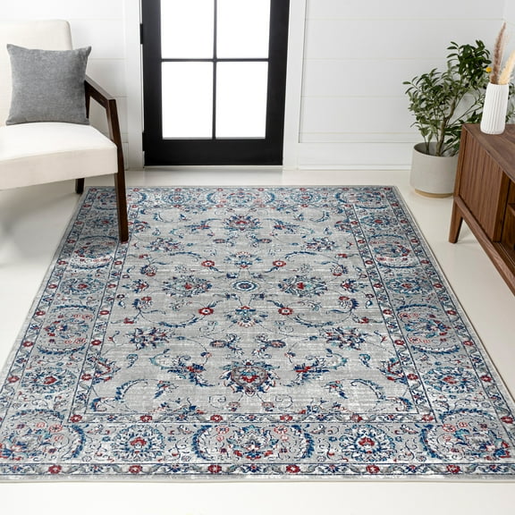 JONATHAN Y MODERN PERSIAN 8 x 10 Area Rug, Vintage - Light Gray/Red, MDP107A-8