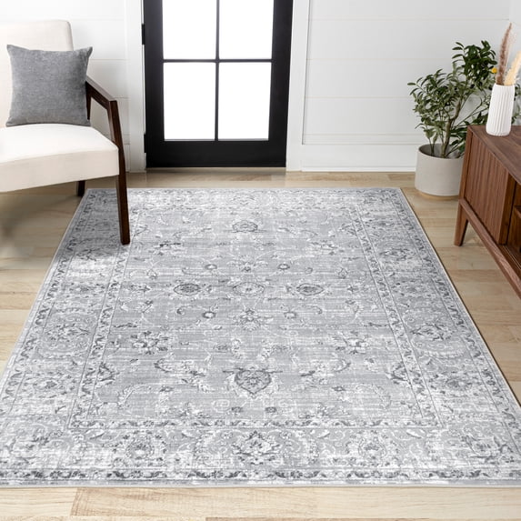 JONATHAN Y MODERN PERSIAN 8 x 10 Area Rug, Vintage - Light Grey, MDP107B-8