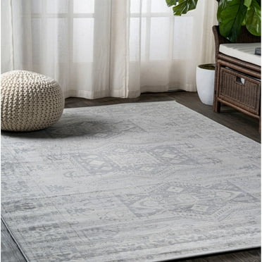 JONATHAN Y MDP108B-5 Modern Persian Vintage Medallion Light Grey 5 ft. x 8 ft. Area Rug, Country Floral, Pet Friendly, Stain Resistant, Easy to Clean, for Living Room; Kitchen, Bedroom