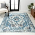 thumbnail image 1 of JONATHAN Y MODERN PERSIAN 3 x 5 Area Rug, Boho Vintage Medallion - Cream/Blue, MDP202A-3, 1 of 3