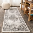 thumbnail image 1 of JONATHAN Y MODERN PERSIAN Minori Filigree Medallion Runner Rug, 2 x 8, Dark Gray/Cream, 1 of 9
