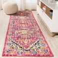 thumbnail image 1 of JONATHAN Y MODERN PERSIAN Brooklyn Geometric Medallion Runner Rug, 2 x 8, Red/Pink, 1 of 9