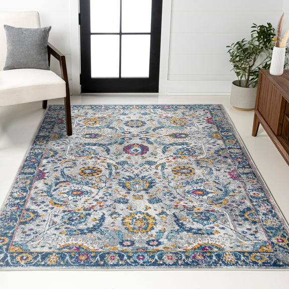 JONATHAN Y MODERN PERSIAN 3 x 5 Area Rug, Izil Persian - Light Gray/Blue, MDP210A-3