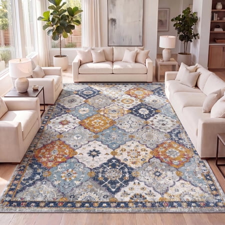 JONATHAN Y MODERN PERSIAN 5 x 8 Area Rug, Kirman Bohemian Medallion - Light Gray/Blue/Orange, MDP214A-5 price history and forecast - JONATHAN Y MDP214A-5