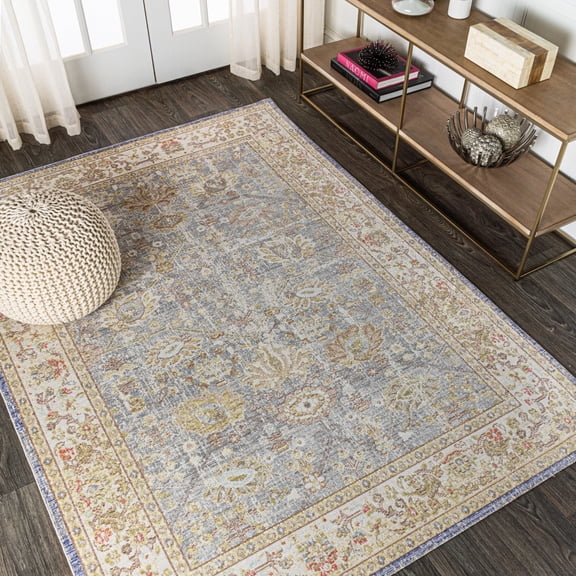 JONATHAN Y MODERN PERSIAN 3 x 5 Area Rug, Alba Faded Peshawar - Gray/Ivory, MDP304B-3