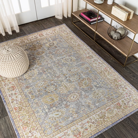 JONATHAN Y MODERN PERSIAN 5 x 8 Area Rug, Alba Faded Peshawar - Gray/Ivory, MDP304B-5