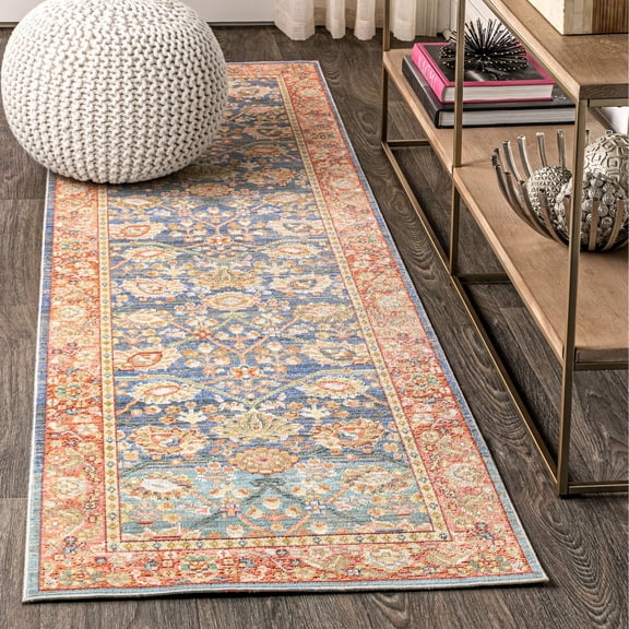 JONATHAN Y MODERN PERSIAN 2 x 8 Runner Rug, Alba Faded Peshawar - Plum/Terracotta, MDP304C-28