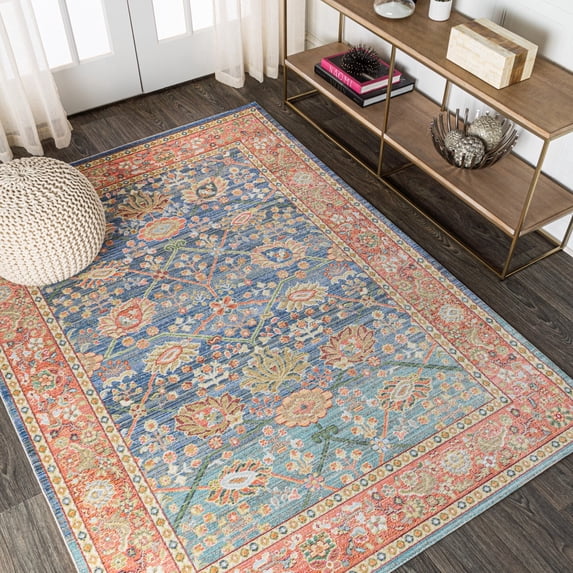 JONATHAN Y MODERN PERSIAN 4 x 6 Area Rug, Alba Faded Peshawar - Plum/Terracotta, MDP304C-4