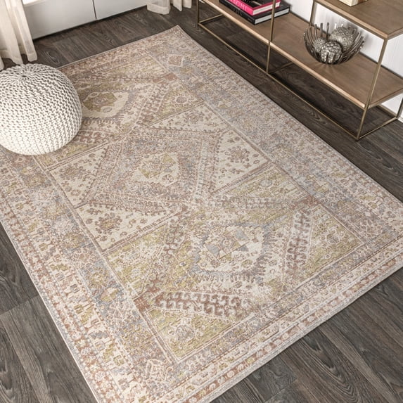 JONATHAN Y MODERN PERSIAN 8 x 10 Area Rug, Darija Ornate Geometric Medallion - Gray, MDP308A-8