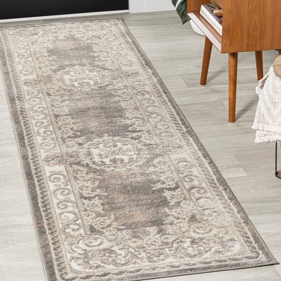 JONATHAN Y MODERN PERSIAN 2 x 8 Runner Rug, Rosalia Cottage Medallion - Beige/Ivory, MDP401D-28