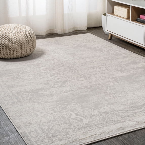 JONATHAN Y MODERN PERSIAN 3 x 5 Area Rug, Rosalia Cottage Medallion - Gray/Ivory, MDP403C-3