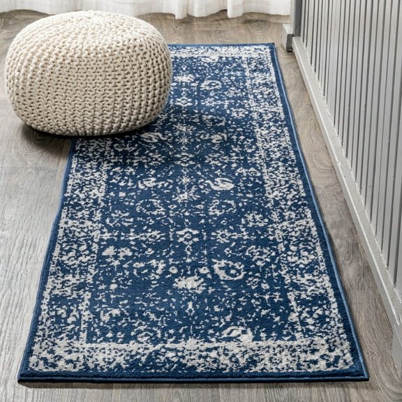 JONATHAN Y MODERN PERSIAN 2 x 10 Runner Rug, Soleiman Persian - Navy, MDP404A-210