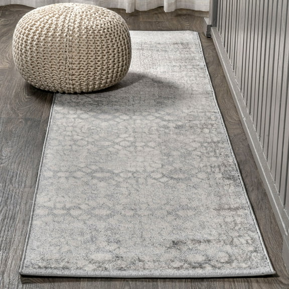 JONATHAN Y MODERN PERSIAN 2 x 10 Runner Rug, Roma Ornate Geometric Tile - Gray, MDP405A-210