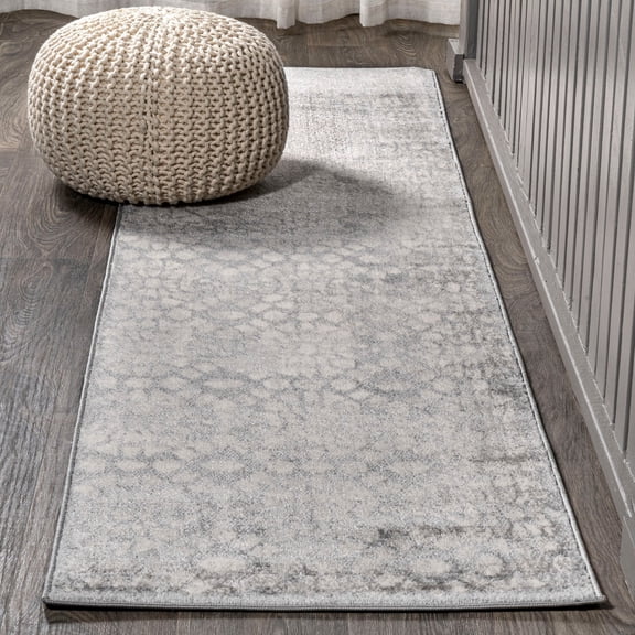 JONATHAN Y MODERN PERSIAN 2 x 10 Runner Rug, Roma Ornate Geometric Tile - Gray, MDP405A-210
