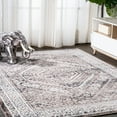 thumbnail image 1 of JONATHAN Y MODERN PERSIAN 8 x 10 Area Rug, Boho Cottage Medallion - Brown/Ivory, MDP501B-8, 1 of 12