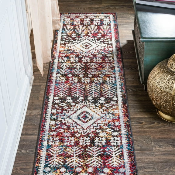 JONATHAN Y MODERN PERSIAN Dhiya Distressed Kilim Runner Rug, 2 x 10, Multi