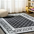 thumbnail image 1 of JONATHAN Y MODERN PERSIAN 4 x 6 Area Rug, Acanthus French Border - Black/Gray, MDP504A-4, 1 of 12