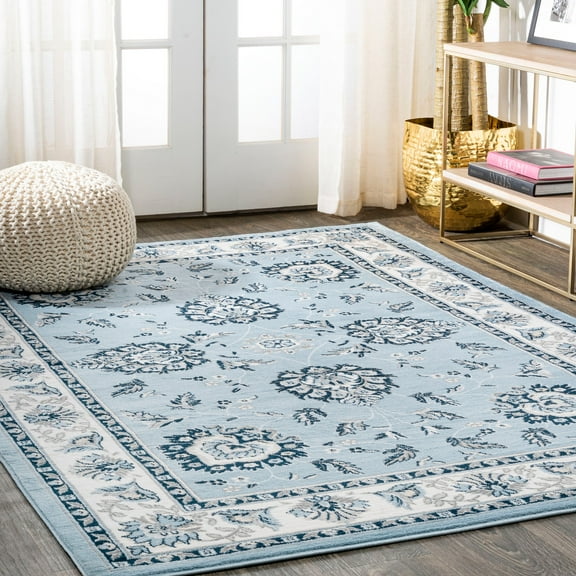 JONATHAN Y MODERN PERSIAN 5 x 8 Area Rug, Cherie French Cottage - Blue/Cream, MDP505A-5