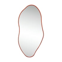 JONATHAN Y MIR200A Everly 20 in. W x 42 in. H Large Irregular Framed Decorative Wall Mirror, White