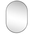 thumbnail image 1 of JONATHAN Y MIR202A Milly 24 in. W x 36 in. H Medium Oval Metal Framed Wall Mirror, Black, 1 of 4