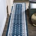 thumbnail image 1 of JONATHAN Y MODERN PERSIAN 2 x 8 Runner Rug, Acanthus French Border - Navy/Blue, MDP504C-28, 1 of 10