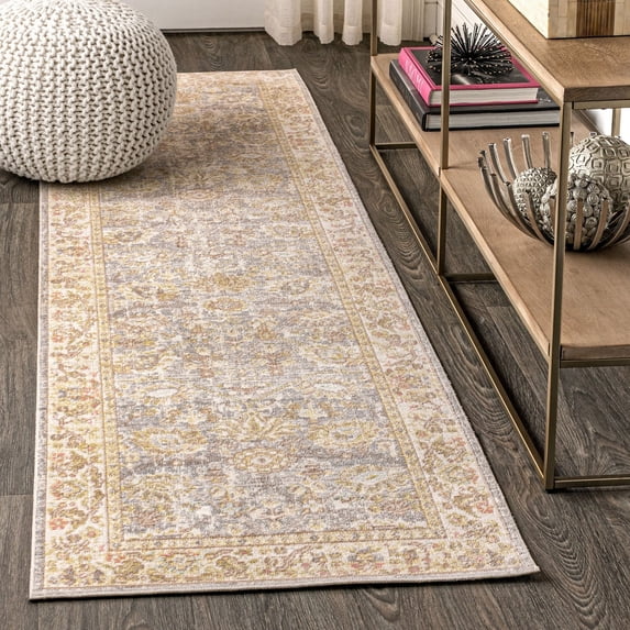 JONATHAN Y MODERN PERSIAN 2 x 8 Runner Rug, Alba Faded Peshawar - Gray/Ivory, MDP304B-28