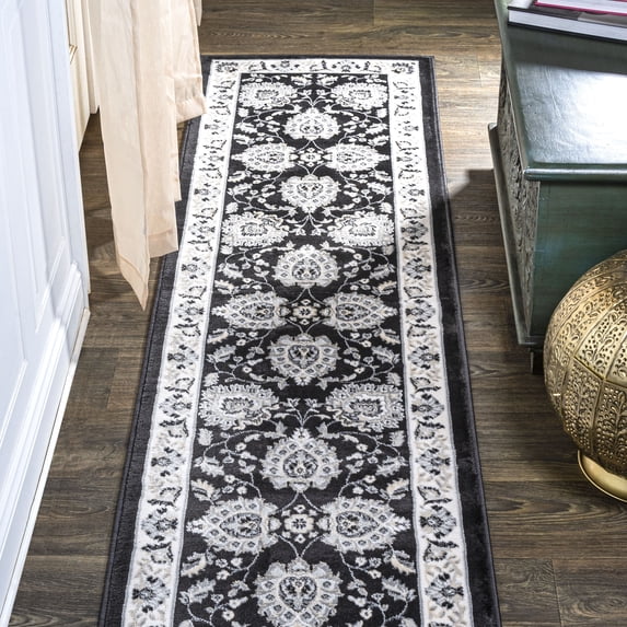 JONATHAN Y MODERN PERSIAN 2 x 8 Runner Rug, Cherie French Cottage - Black/Cream, MDP505D-28
