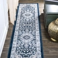 thumbnail image 1 of JONATHAN Y MODERN PERSIAN 2 x 8 Runner Rug, Palmette Floral - Navy/Blue, MDP503D-28, 1 of 10